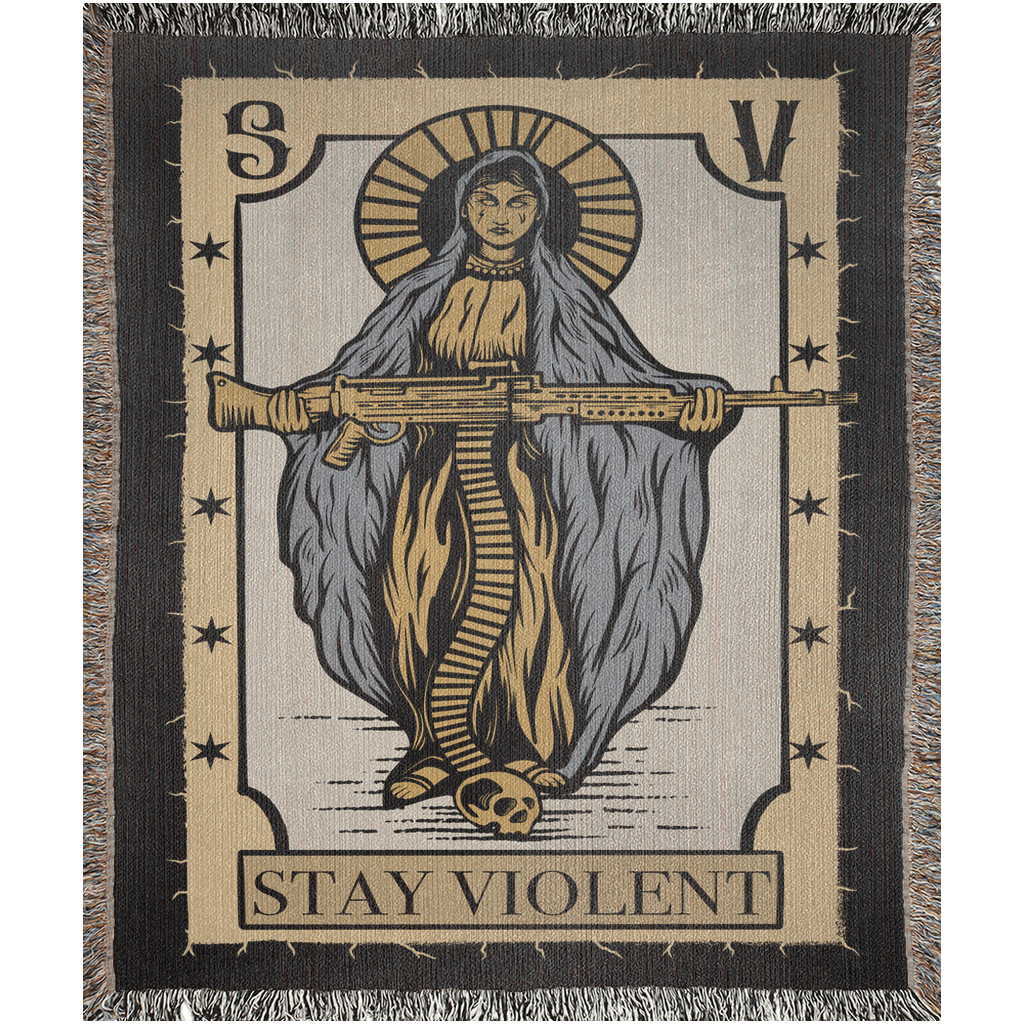 Weapons Are My Religion Reloaded Woven Blanket