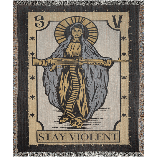 Weapons Are My Religion Reloaded Woven Blanket