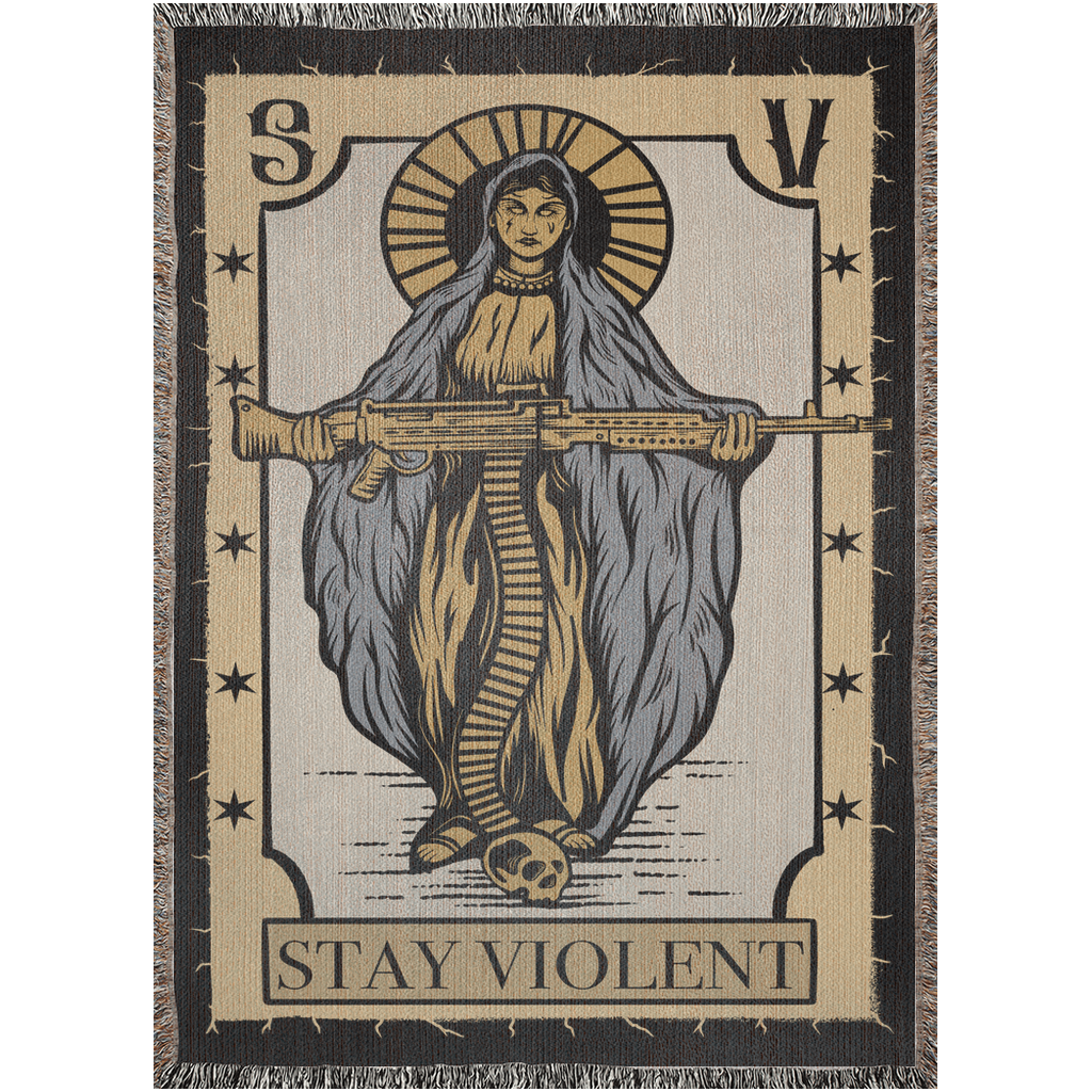 Weapons Are My Religion Reloaded Woven Blanket