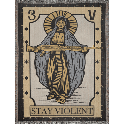Weapons Are My Religion Reloaded Woven Blanket