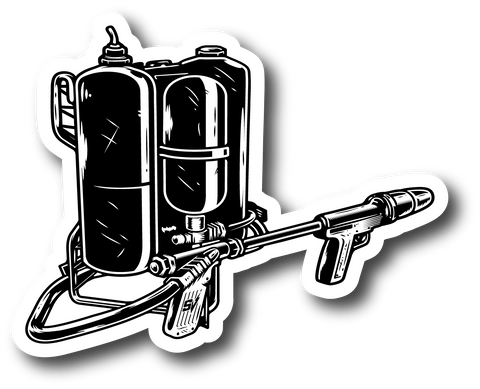 STAY VIOLENT FLAMETHROWER STICKER